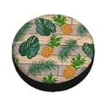 thumbnail image 3 of Easygdp Pineapples Palm Leaves Automobile Tire Dust Cover, 14-17in Spare Tire Cover Universal Fit for Trailer, Car, Truck, SUV, Jeep - 14 inch, 3 of 9