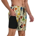 thumbnail image 2 of Balery Different Kind Of Guitars Bañador para hombre, shorts de playa de secado rápido con entrepierna y forro de compresión-Medium, 2 of 6
