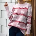 thumbnail image 3 of Suéter de punto Jacquard Cervatillo de Navidad, cuello redondo, versátil, informal, suave, vestido de Navidad, otoño e invierno, 2024, 3 of 4