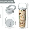 thumbnail image 5 of 1pc Western Cowboy-1 30oz Tumbler with Straw & Handle - Insulated Stainless Steel Cup | Holiday Gift for Man Women (Christmas, Valentine's, Birthday), 5 of 7