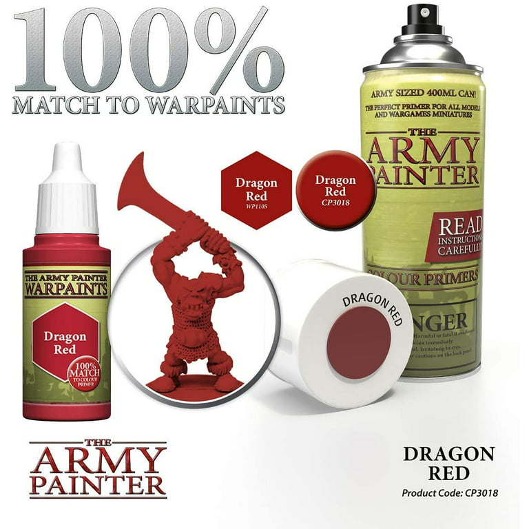 The Army Painter color Primer, Plate Mail Metal, 400 ml, 13.5 oz - Acrylic  Spray Undercoat for Miniature Painting 