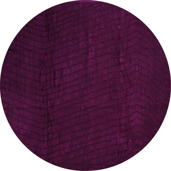 Ahgly Company Indoor Round Abstract Pink Contemporary Area Rugs, 4' Round