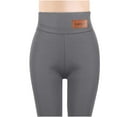 thumbnail image 6 of Womens Fleece Lined Leggings Insulated Workout Thermal Tights Cute Soild High Waist Casual Pants Gray 4XL, 6 of 8