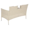 thumbnail image 6 of SAFAVIEH Viora Outdoor Patio Loveseat, Beige/White, 6 of 15