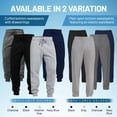 thumbnail image 2 of JMR USA INC Men's Fleece Pants with Pockets Track Pants Joggers for Men, Heather Gray 3XL, 2 of 7