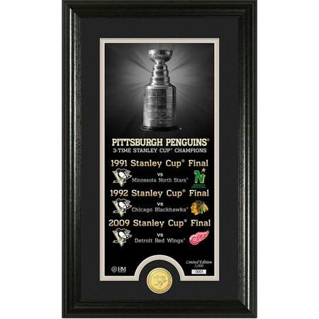 Franklin Mint Coin Collection - Pittsburgh Penguins Legacy Supreme Bronze Coin Panoramic Photo Mint