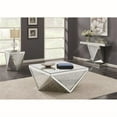 thumbnail image 4 of Amore Square Mirrored Acrylic Crystal Side End Table Silver, 4 of 4