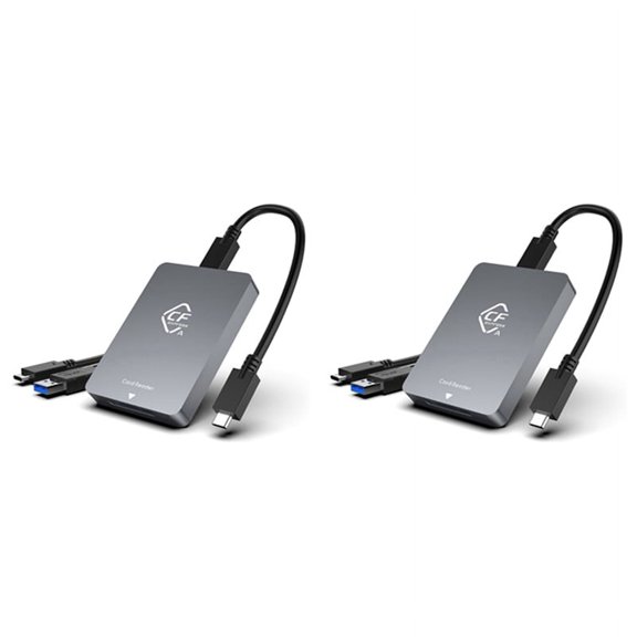 2X CFexpress Type A Card Reader USB3.1 Gen2 Adapter 10Gbps for Windows XP with Cable for SLR