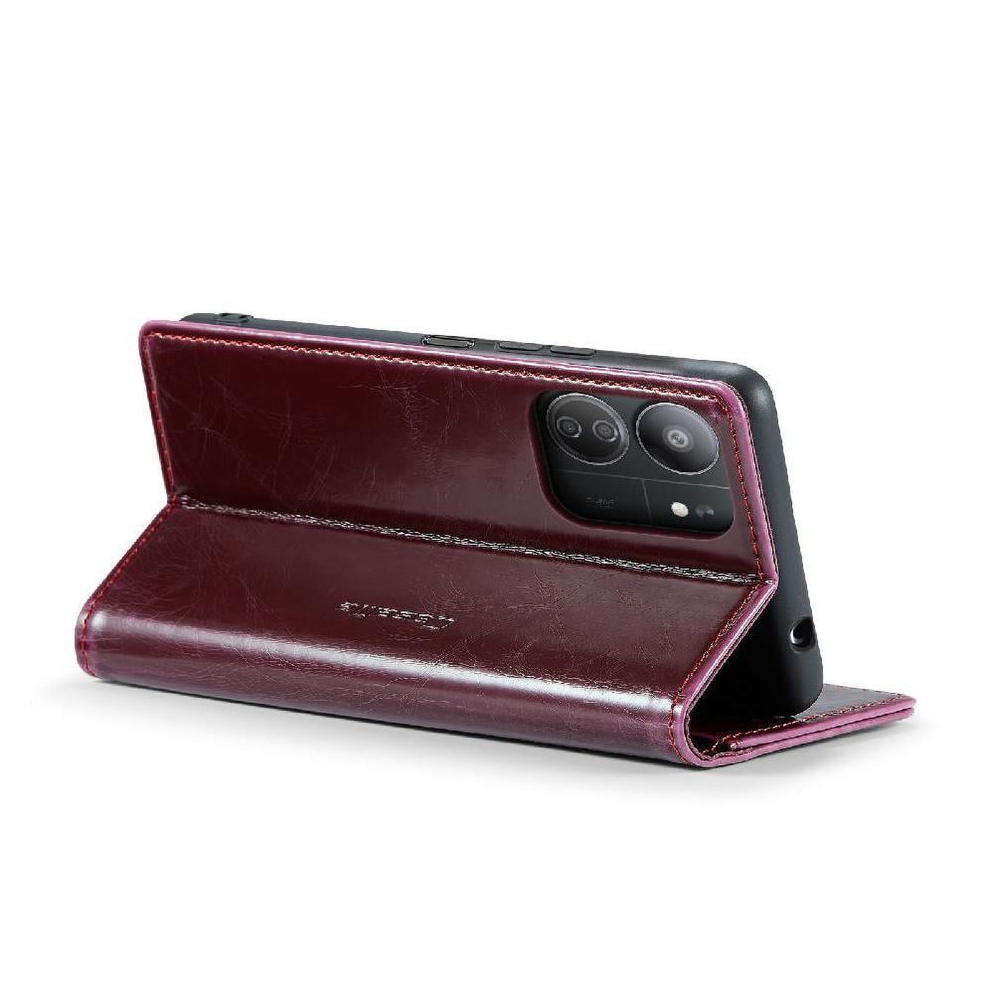 Flip Case for Xiaomi Redmi 13c Kickstand Retro Wallet Cover Magnetic Wallet Card Holder Crazy Horse Pu Leather