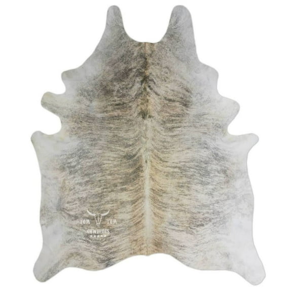 TOM TOM COWHIDES Gray Cowhide Rug, 6X6 Ft