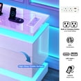 thumbnail image 5 of Blotout 81" Fireplace TV Stand with 50" Fireplace, LED Lights & Power Outlet for 90/85/80 Inch TV, Modern Gaming Entertainment Center with High Gloss Cabinet, Media TV Console for Living Room, 5 of 10