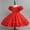 Red, variant on Baby Girls Puff Sleeve Mini Princess Dress Bow Backless Fluffy Fairy Party Wedding Flower Girl Dress Summer Outfits
