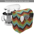 thumbnail image 2 of Chevron Stand Mixer Cover, Vintage Zigzag Pattern Royal Jagged Regular Limitless Simple Traces Art Work, Kitchen Appliance Organizer Bag Cover with Pockets, 5 Quarts, Multicolor, by Ambesonne, 2 of 4