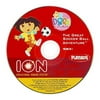 ion educational gaming system active learning disc: dora the explorer - the great soccer ball adventure