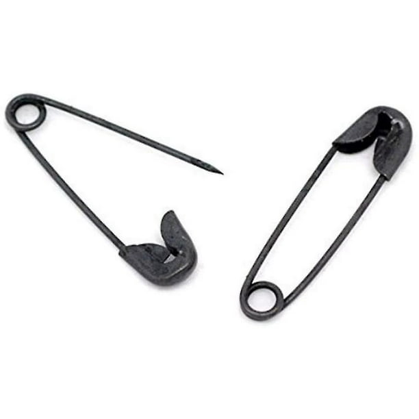 1000 Pack Safety Pins Exquisite 19mm Black Tone Metal Clothing Accessories  Trimming Fastening Tool Findings Small Metallic Clip Buttons Fastener Tool