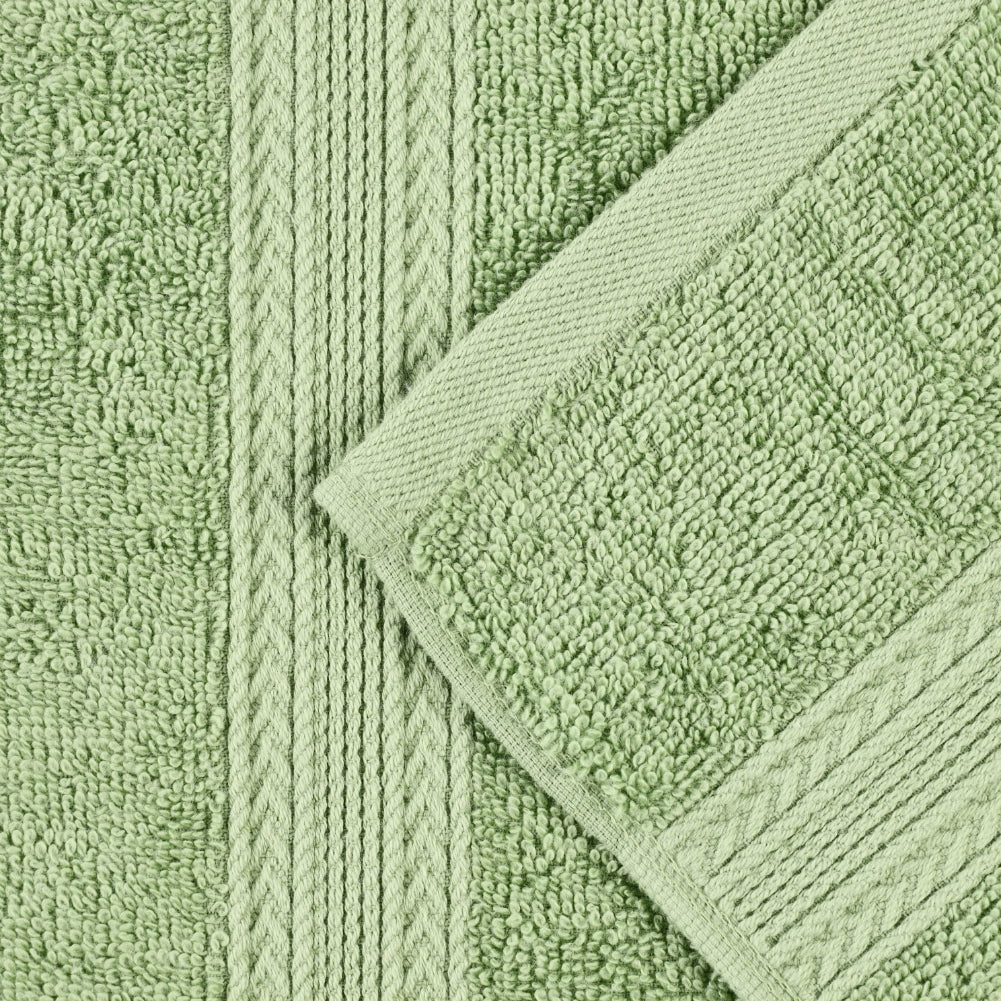 Superior Eco-Friendly Cotton 8-Piece Assorted Towel Set, Terrace Green