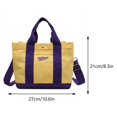 thumbnail image 3 of Bolso bandolera elegante para mujer, bolso informal de lona de gran capacidad (amarillo), 3 of 8