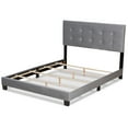 thumbnail image 4 of Baxton Studio Caprice Contemporary/Modern Velvet Tufted Panel Bed, Full, Grey/Black, 4 of 9