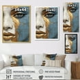 thumbnail image 5 of Designart "African Woman Portrait In Blue And Gold I" Africa Picture Framed Canvas Art Print, 5 of 5