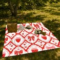 thumbnail image 7 of YShenghong Vintage Strawberries And Bows In Lace Frames Printed Flannel Blanket, 7 of 7