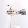 thumbnail image 4 of CIMAXIC Birthday 8pcs of One Set Creative Cake Topper Adorable Cake Pick Cartoon Swan Birthday Cake Decor Mini Dessert Pick for Home Party,7.09"X2.36"X0.39", 4 of 5