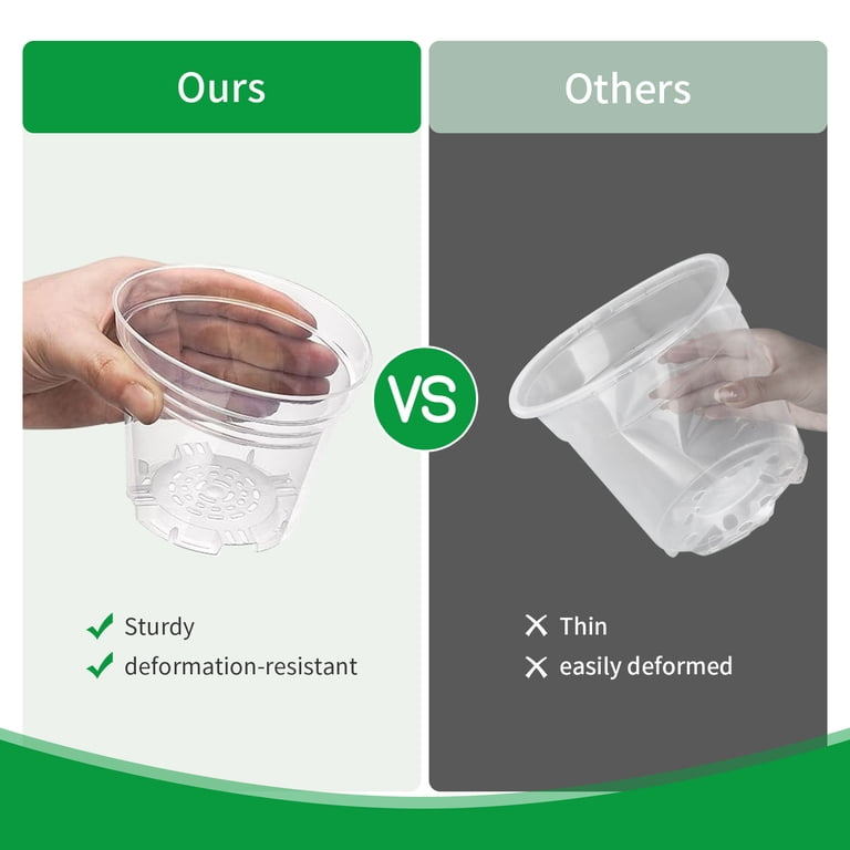 Foukus 30-Pack Clear Nursery Pots with Trays photo 2