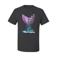 thumbnail image 2 of Wild Bobby, Sassy Since Birth Salty By Chance Mermaid Beach Ocean Vibe, Streetwear, Men's Graphic Tees, Charcoal, 2XL, 2 of 3