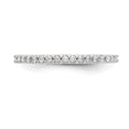 thumbnail image 4 of Solid 14k White Gold Diamond Wedding Band Ring Size 7 (.204 cttw.), 4 of 8