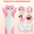 thumbnail image 5 of SANMADROLA Stuffed Animals Toys for Girls Boys 3-6 Years Giant Long Kawaii Cat Plush Body Pillow 20'' Kitten Plush Throw Pillow Doll Toy Gift for Girlfriend Pink, 5 of 8