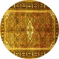 thumbnail image 1 of Ahgly Company Indoor Round Persian Yellow Traditional Area Rugs, 3' Round, 1 of 4