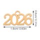 thumbnail image 3 of 20 colgantes de metal con el número 2026 para el año 2026, accesorios para hacer joyas, para decorar fiestas de graduación, Navidad y Año Nuevo., 3 of 7