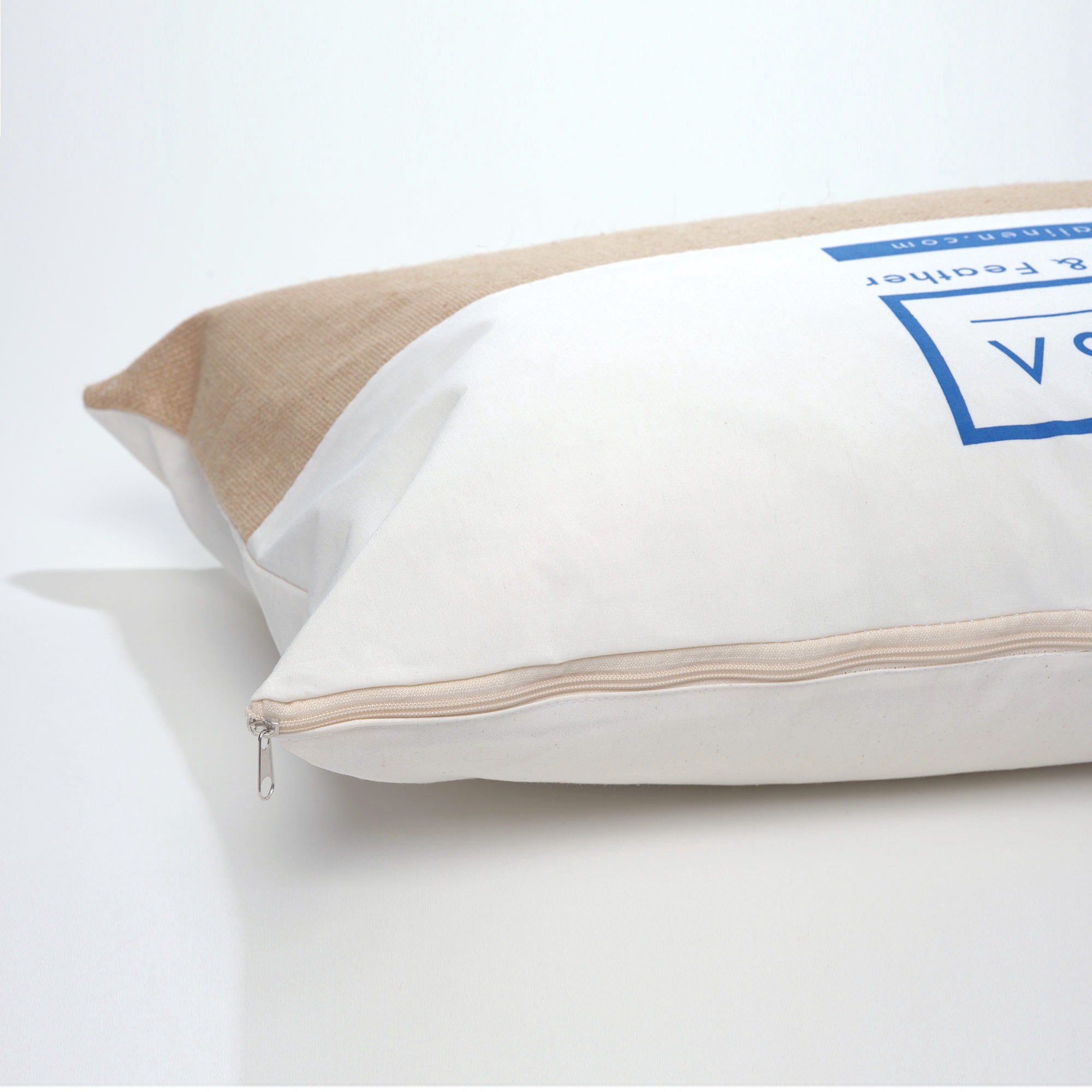 Melissa Linen Premium Goose Down Feather Pillow for Bed, Soft & Supportive, Standard Size, White