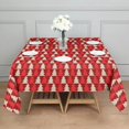 thumbnail image 3 of Christmas Square Tablecloth 52x52 Inch – Waterproof Polyester Printed Table Cover, Wrinkle Resistant & Washable for Kitchen Dining Picnic Party Decor, Single-v4-15, White, 3 of 6