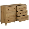 thumbnail image 5 of WAMPAT Dressers with 12 Drawers for Bedroom, 2-in-1 Wooden Chest of Drawers, Modern Closet Storage Organizer Unit with Solid Wood Legs for Living Room, Hallway, Nursery, 94.4x15.4x32.4, Oak Brown, 5 of 6
