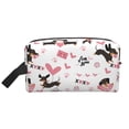 thumbnail image 2 of Uemuo Dachshund Dog Puppy Pattern Portable Toiletry Bags with Handle, Waterproof travel Make up Bags for Women, Large Capacity Travel Cosmetic Bags, 2 of 9
