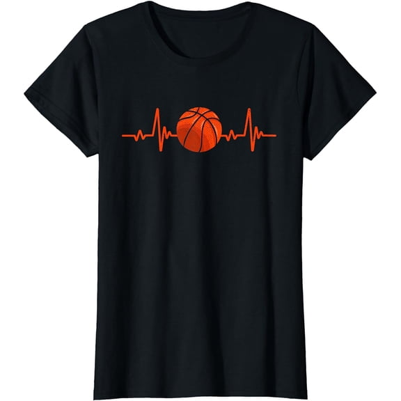Basketball Lover Heartbeat Vintage Retro Basketball Player T-Shirt