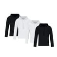 thumbnail image 2 of gbyLJF 4PC Men's Casual Hoodie Solid Color Drawstring Round Neck Pullover Top Long Sleeve Sweatshirt with Pocket Daily Sports Shirts, 2 of 8