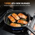 thumbnail image 3 of MASTER COOK 4+1 Burners Propane Gas Grill, 52,000 BTU Four-Burn Cabinet BBQ Grill with Side Stove, 518 Sqin Cooking Area, Stainless Steel, 3 of 8