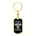 thumbnail image 4 of The Best Kind Mom Firefighter Stainless Steel or 18k Gold Premium Swivel Dog Tag Keychain, 4 of 10