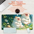 thumbnail image 4 of Desk Pad, Happy Fat Cat Desk Mat, Cute Anime Cat Large Gaming Mouse Pad for Desk, 31.5"x15.7" Extended Big Computer Keyboard Mouse Pad with Non-Slip Base and Stitched Edge, 4 of 6