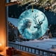 thumbnail image 5 of Adorno navideño de un reno en un cuento de hadas, Coraje y Magia, Adorno decorativo navideño, Regalo de Navidad, Adorno de ánimo, Adorno personalizado para mujer, Azul, 5 of 6