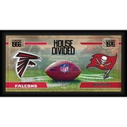 Atlanta Falcons vs. Tampa Bay Buccaneers Framed 10" x 20" House Divided Football Collage