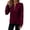 Wine, variant on Womens Fall Pullover Tops Quilted 1/4 Zip Textured Long Sleeve Solid Color Sweatshirts Dailywear