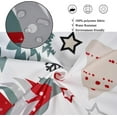 thumbnail image 4 of Merry Christmas Shower Curtain, Christmas Tree with Red Stars Snow Snowflake New Year Winter Bathroom Curtain Home Xmas Decor Waterproof Fabric Machine Washable with 12 Hooks, 4 of 6