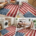 thumbnail image 5 of Non-Slip Rug Pad Rugs Independence Day Mottled USA Flag Rectangle Area Rugs 3x5Ft Soft Carpet Pads for Living Room Kids Room, Retro Patriotic Star Stripe, 5 of 9