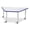 Gray/Blue, variant on Trapezoid Activity Tables - 30" X 60", Mobile - Gray/Green/Gray