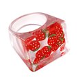 thumbnail image 1 of Resin Ring All Match Lightewight Fruit Cute Acrylic Statement Ring Knuckle Ring, 1 of 10