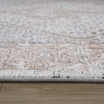 thumbnail image 3 of 4' X 6' Beige and Gray Abstract Distressed Area Rug, 3 of 7