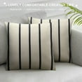 thumbnail image 3 of GOSMITH  Embroidery Striped Throw Pillow Cover, White/Navy Stripe Soft Chenille Pillowcase with Tassels, Modern Farmhouse Decor Cushion Cover for Couch Sofa Bed, 3 of 5