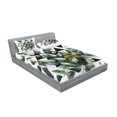 thumbnail image 2 of Ambesonne Eucalyptus Leaves Fitted Sheet & Pillow Sham Set, Meadow Bouquet, Queen, Dark Blue Grey and Green, 2 of 2